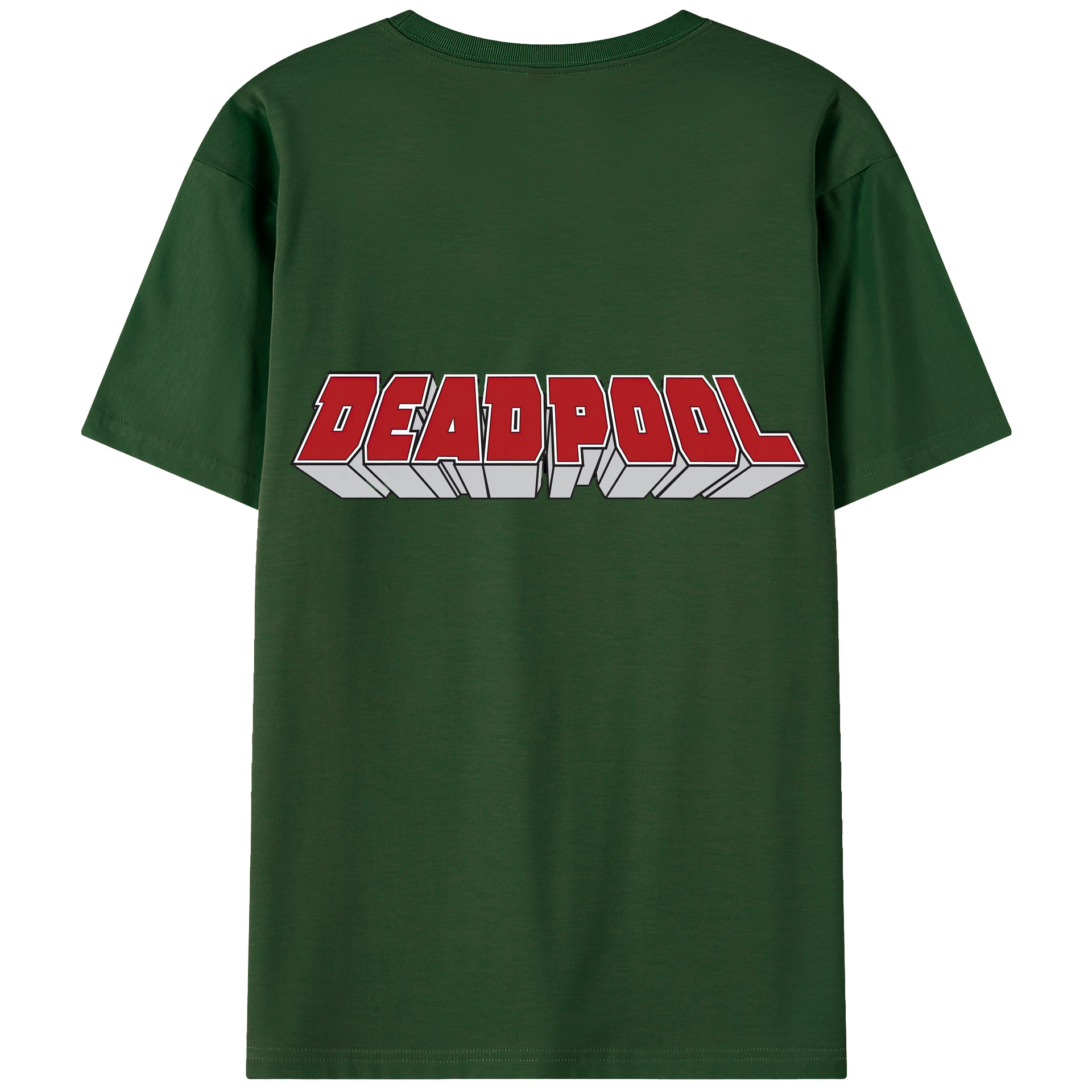 （画像用） Deadpool デッドプール 綿100％半袖Tシャツ（背面プリント）